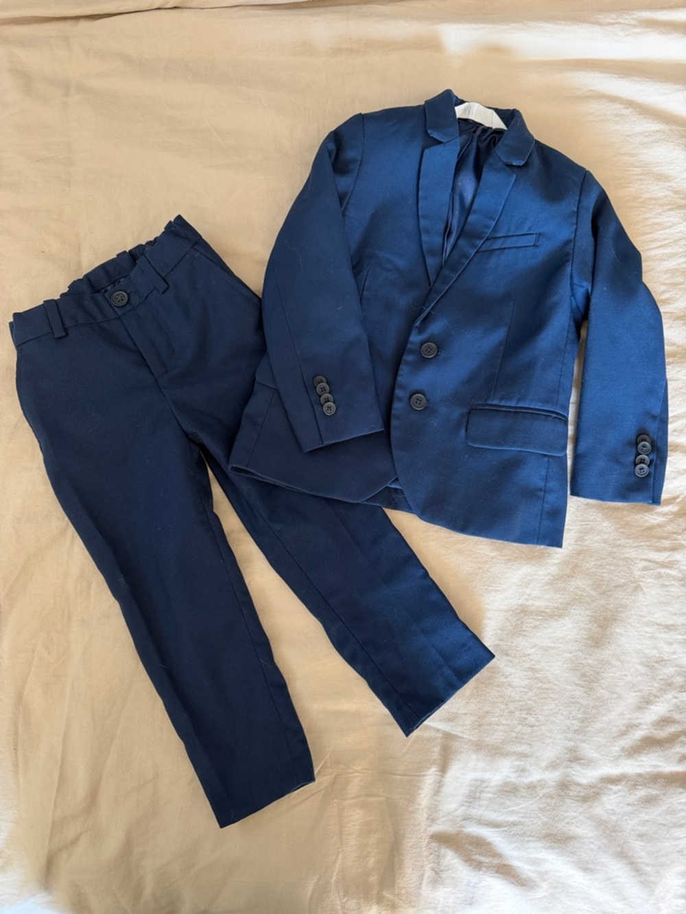 H&M Boys Navy Suit Jacket and Pants Set